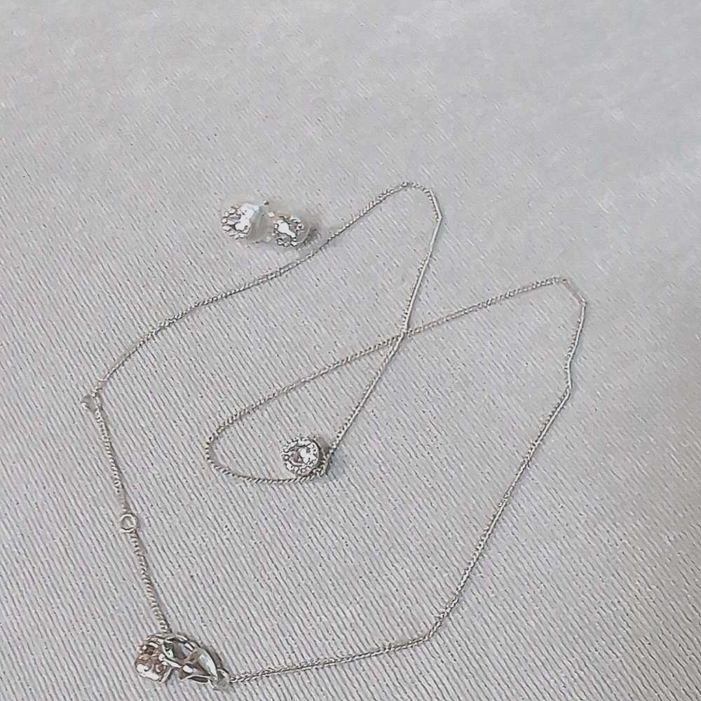 Brighton cz necklace and earrings set